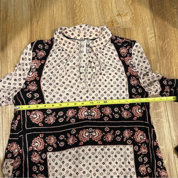 Free People Changing Times boho tunic Womens Small flowy long sleeve top - Picture 7 of 14